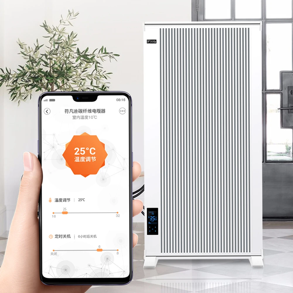 1800W 내부 온도 제어 보호 가정용 적외선 히터 탄소 섬유 발열체 휴대용 전기 히터