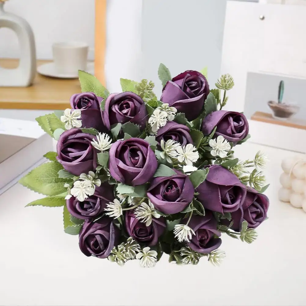 Exquisite Artificial Flowers Artificial Greenery for Outdoor Use Exquisite Artificial Rose for Non-fading for Multi-purpose