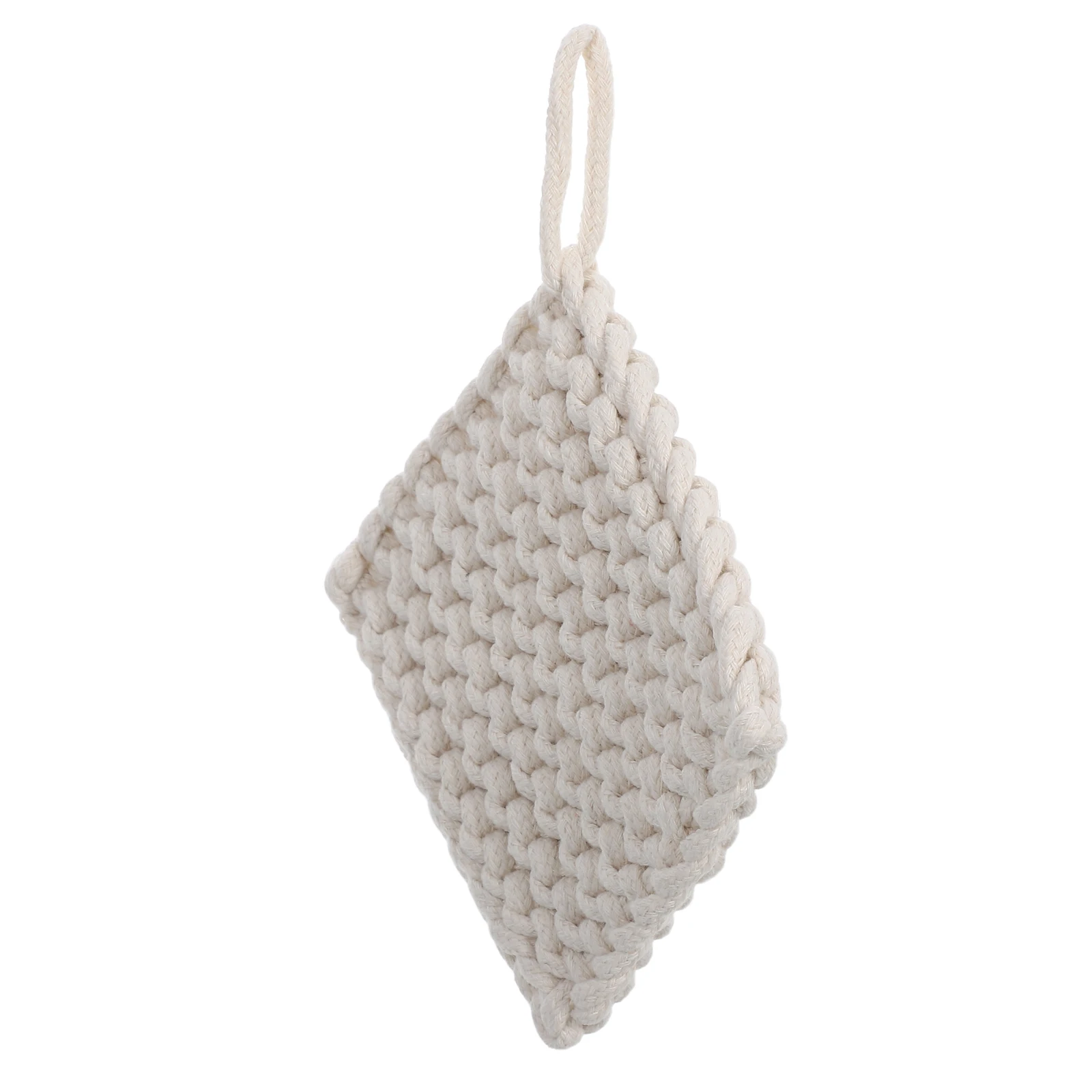 

1Pcs Woven Cotton Mat Thick Pot Pad for Dining Table Kitchen Protection Square Cup Cushion Non-Slip Noise Reduction