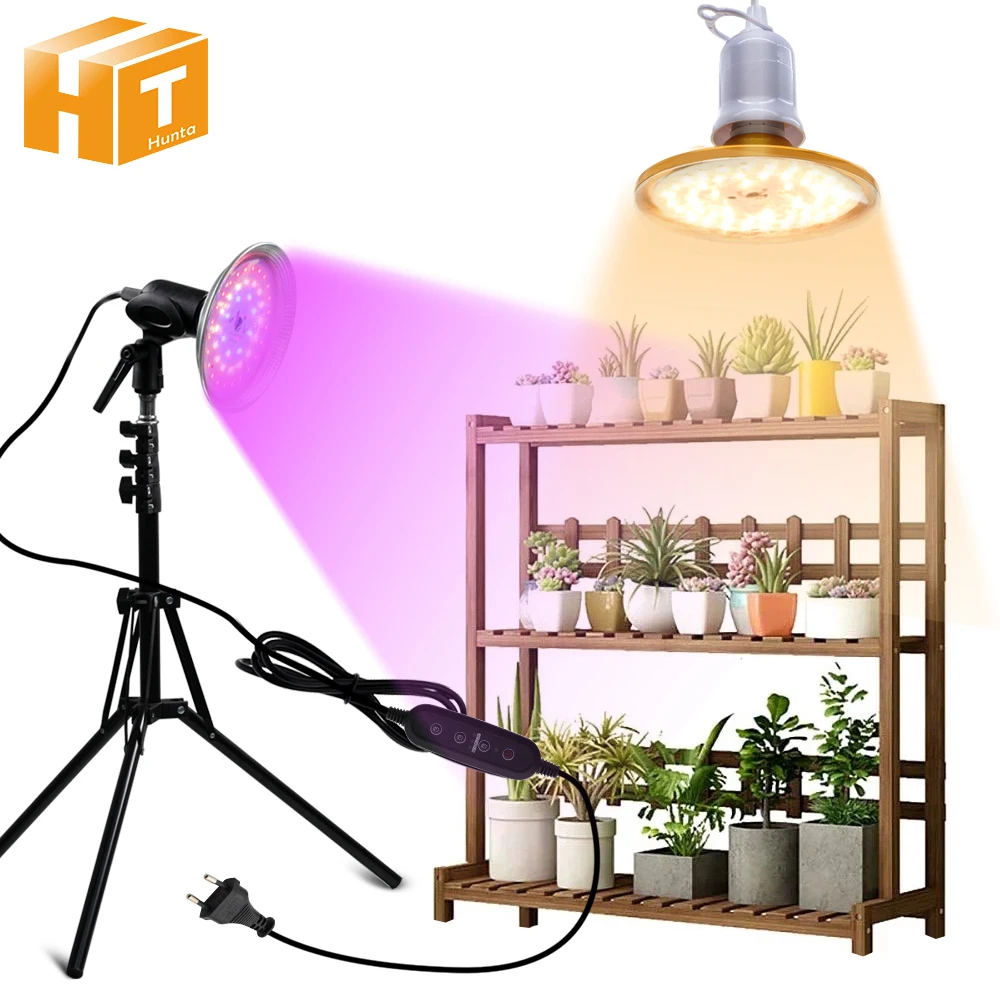 220V E27 Full Spectrum Grow Light 8W 24W 3000K For indoor Vegetable Flower Seedling 48Pcs For Greenhouse Plant Growth