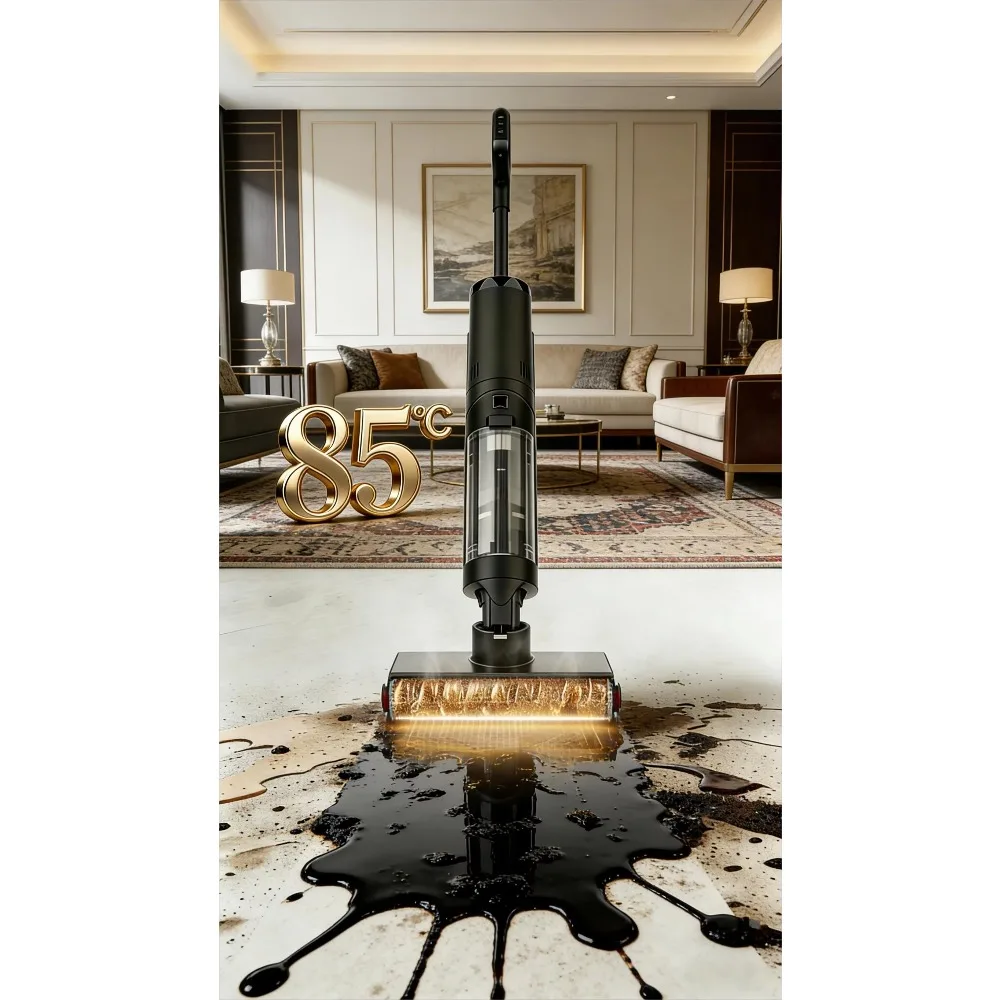 Smart Sensor Steam Vacuum Cleaner Mop Self-Cleaning Wet and Dry Modes Home Floor Deep Cleaning Long-Lasting
