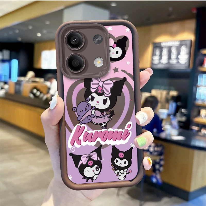 Kuromi Sanrio Phone Case For Redmi Note 13 12 Pro Plus 5G Note 13 12 11 10 9 Pro 12C 10C 9C A2 A1 Soft Sslicone Back Phone Cover