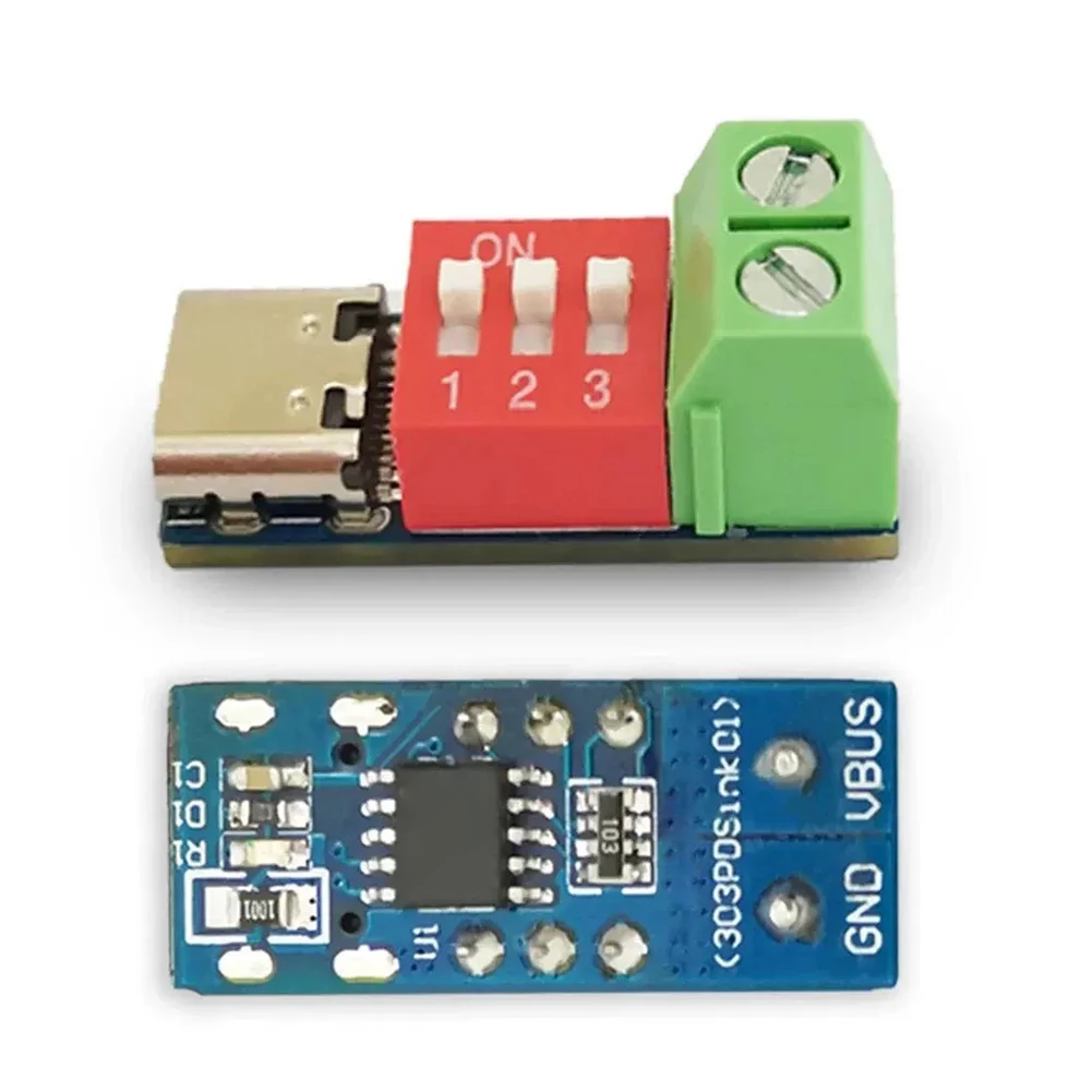 5‑20V DC Voltage Power Supply Module With DIP Switch Adjustable Output Supports PD3.0/PD2.0 For DIY Electronic Applications