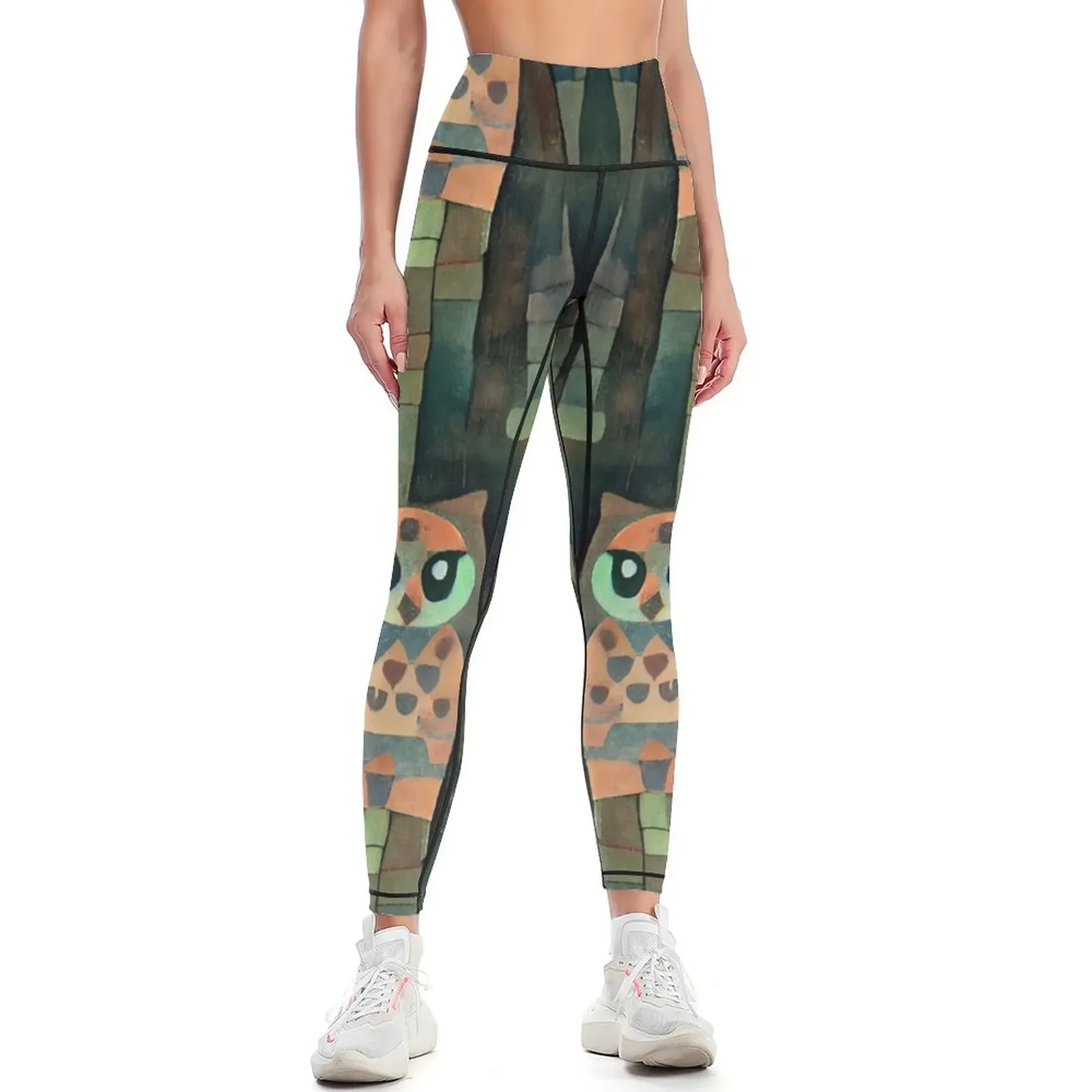 Owl in the Woods Pattern Leggings sports for push up Sports pants for harem pants Clothing fitness Womens Leggings