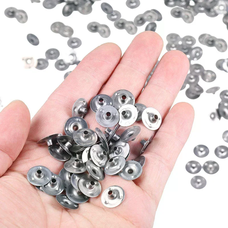 100pc Durable Waxed Durable Candles Metal Wick Making Sustainers Carry Holders Tabs Tool Candle Wicks Base Diy