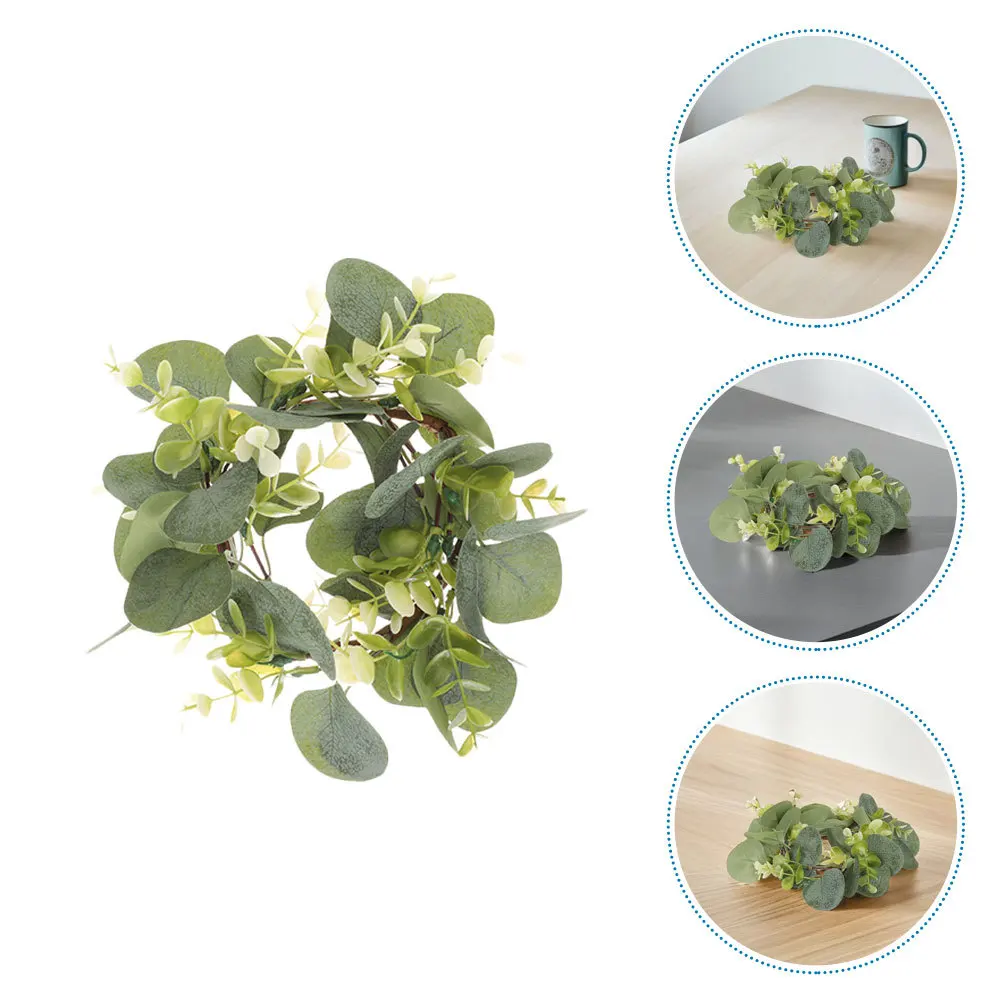 

3Pcs Artificial Eucalyptus Leaf Wreaths Realistic Look Spring Summer Door Cabinet Wall Decoration Farmhouse Greenery