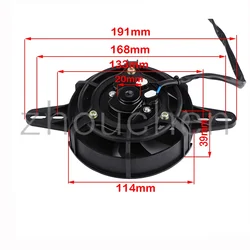 Ventilador de refrigeración para motocicleta, enfriador de aceite de tracción en las cuatro ruedas, radiador de agua eléctrico de 12V, 200cc, 250cc, 300cc, 120mm