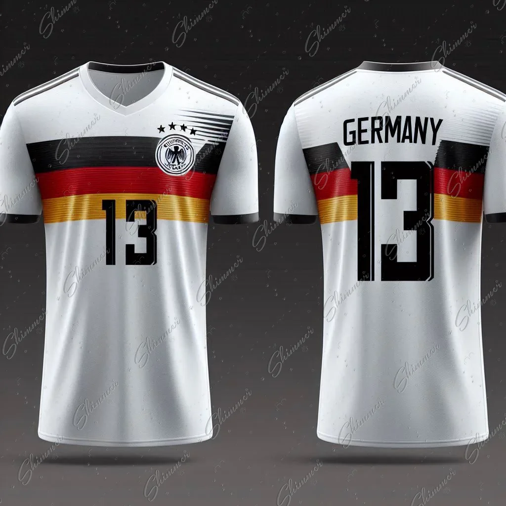 

Retro Soccer Shirt Short Sleeves German Style Pop Kids Youth Training And Competition Tops Football Jersey Men's Football Shirts