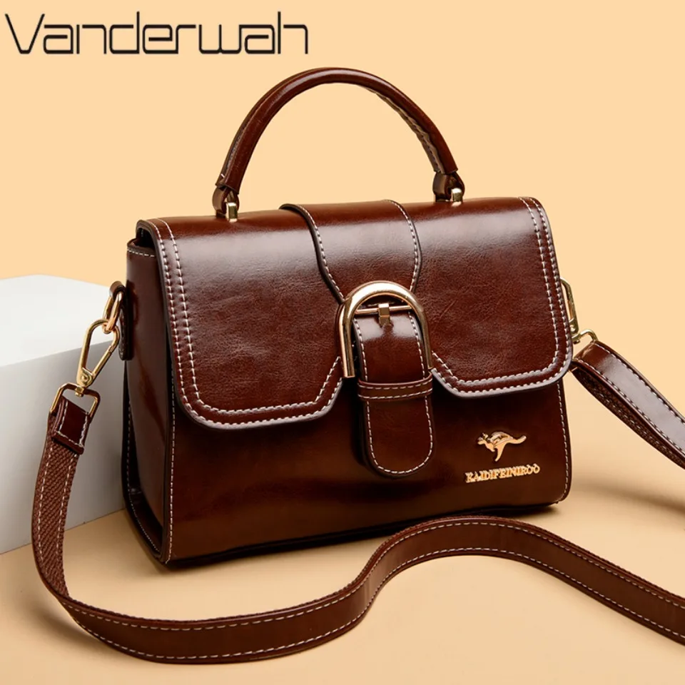 

Luxury Handbag For Women High Quality Leather Purse Ladies Shoulder Crossbody Bag Female Fashion Satchels Solid Color Sac A Main