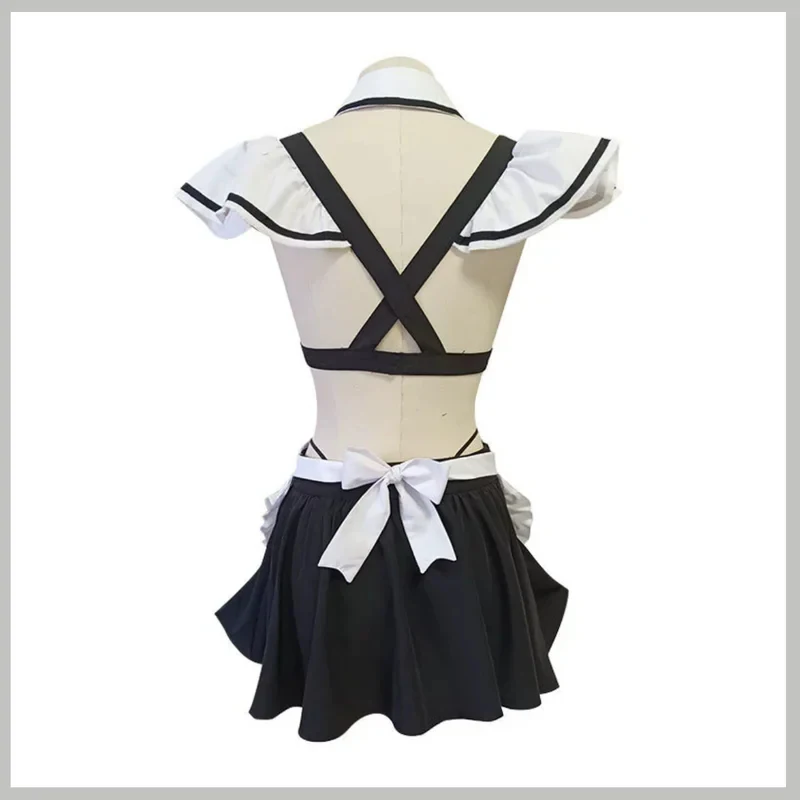 5;e,8\v,5/XqAnime My -Up Darling Kitagawa Marin Cosplay Costume Maid Dress Swimsuit Skirt Wig Woman Cute Sexy Carf,5'h\8/m'