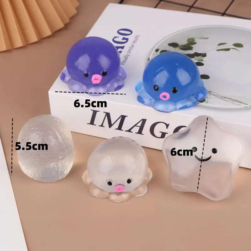 1-delig Simulatie Knijpen Acne Waterbal Knijpspeelgoed Realistisch Effen Bubble Octopus Knijpspeeltje Stress Relief Prop Geschenken