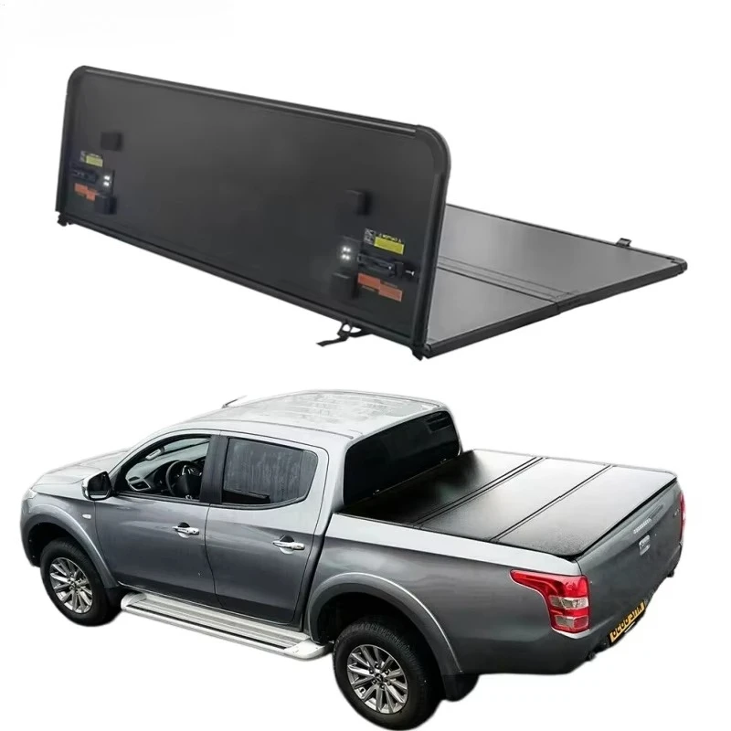 

Pickup Back Bucket Lid Ute Tray Bed Covers Truck Hard Tri Fold Tonneau Cover for 2020 2023 2024 Triton L200
