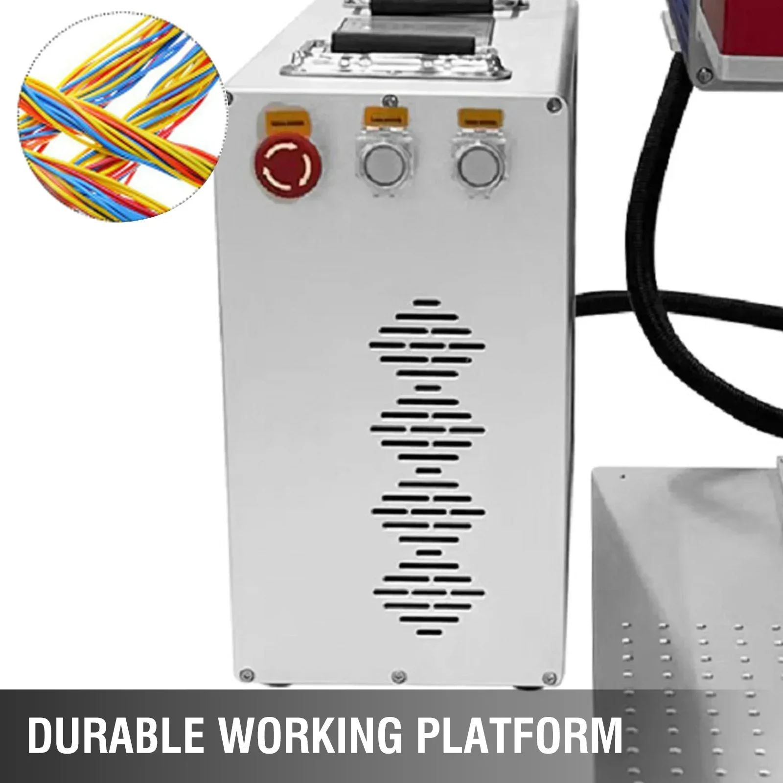 VEVOR 30W40W CO2-лазерная маркировочная машина 210x210 мм, диапазон гравировки, профессиональный инструмент, лазерная гравировка металла с вращающимся рабочим столом
