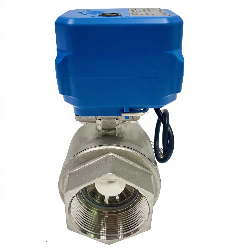 ON/OFF Mini Type NPT Thread AC/DC9-36V AC96-230v 2-way Motorized Ball Valve  with Two Wires Power off Return for Water Treatment