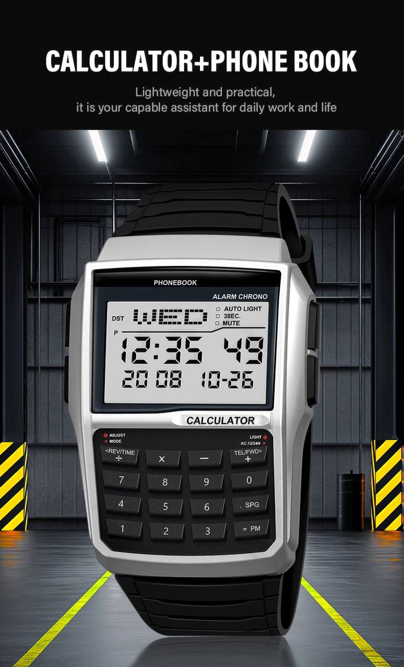 Men's Digital LED Calculator Watch thumbnail 8