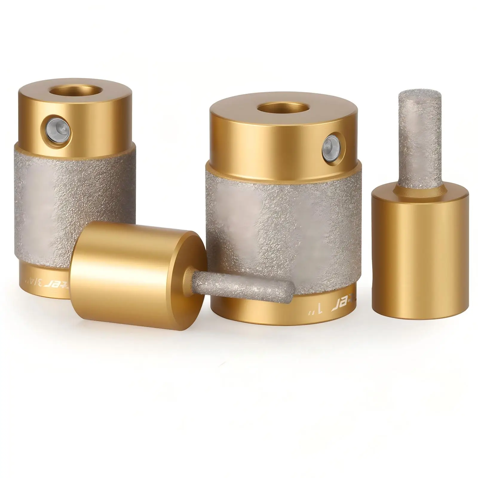 

4PCS/SET Stained Glass Diamond Grinder Bit 1" 3/4" 1/4" 1/8", Double Plated Diamond Rotary Tool for Glass Stone Jewelry Tile