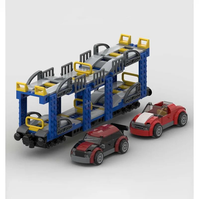 ชุดตัวต่อรถไฟ MOC 368 ชิ้น แบบจำลองรถไฟขนส่ง ของเล่นประกอบเอง ของขวัญคริสต์มาส ไอเดียสร้างสรรค์สำหรับเด็ก