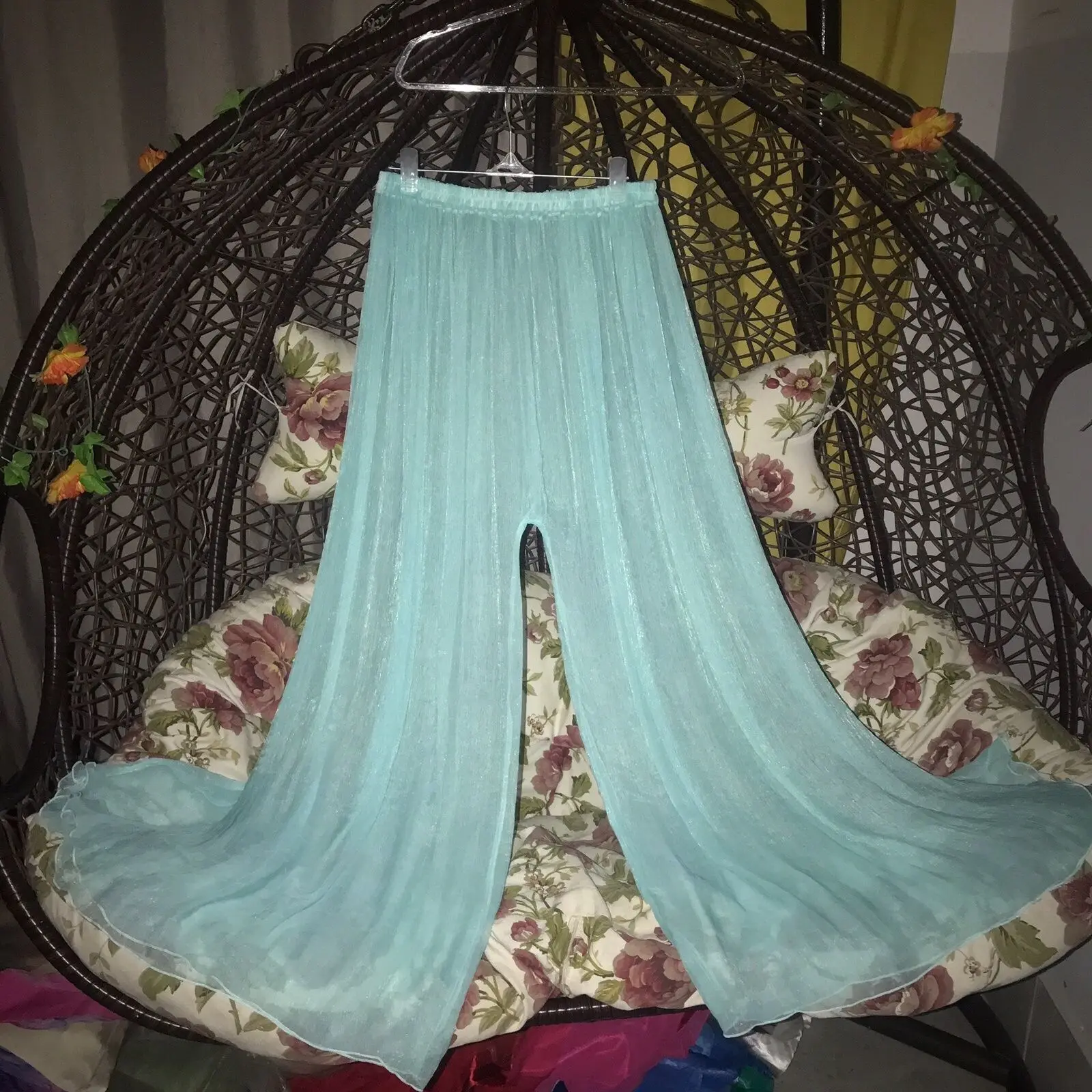 سراويل بيجامة شبكية لامعة للجنسين للصيف والربيع بالإضافة إلى حجم قيعان النوم وبنطلون فانوس