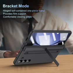 For Samsung Z Fold 6 5 4 3 S Pen Case Built-in Screen Protector Transparent PC Protective Case for Samsung Stylus Storage