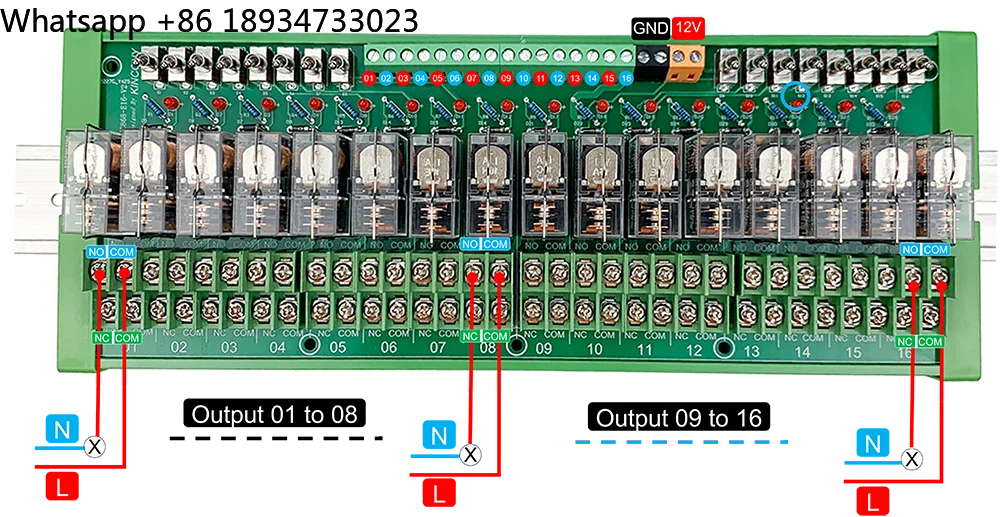 Kincony KC868-E16 V2 16A DIN Rail Relay Module Board Terminal