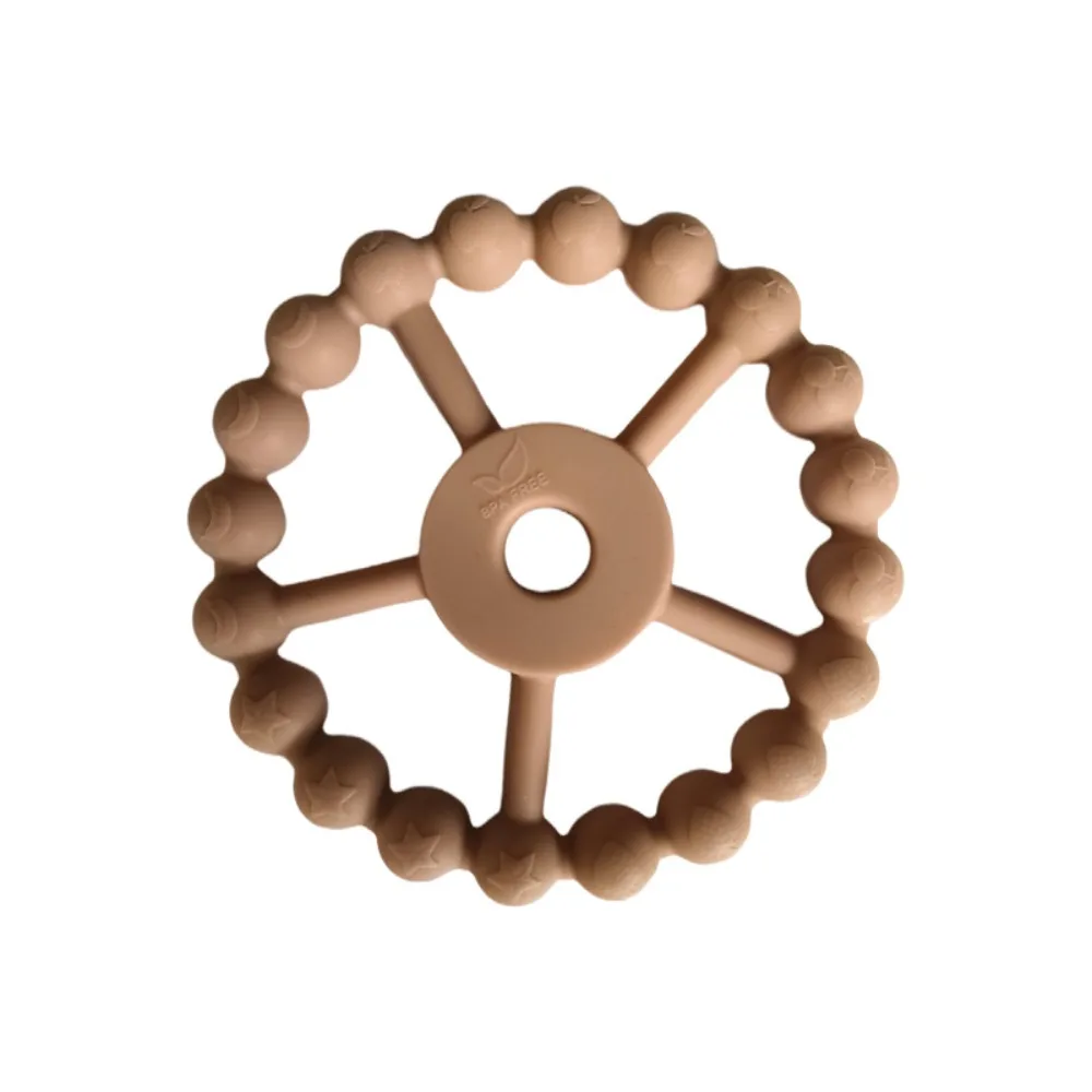 

New Silicone Ring Teether Cycle Track Shape Baby Teething Relief Teething Ring Toys Easy to Grasp Baby Teethers for 6-24 Months