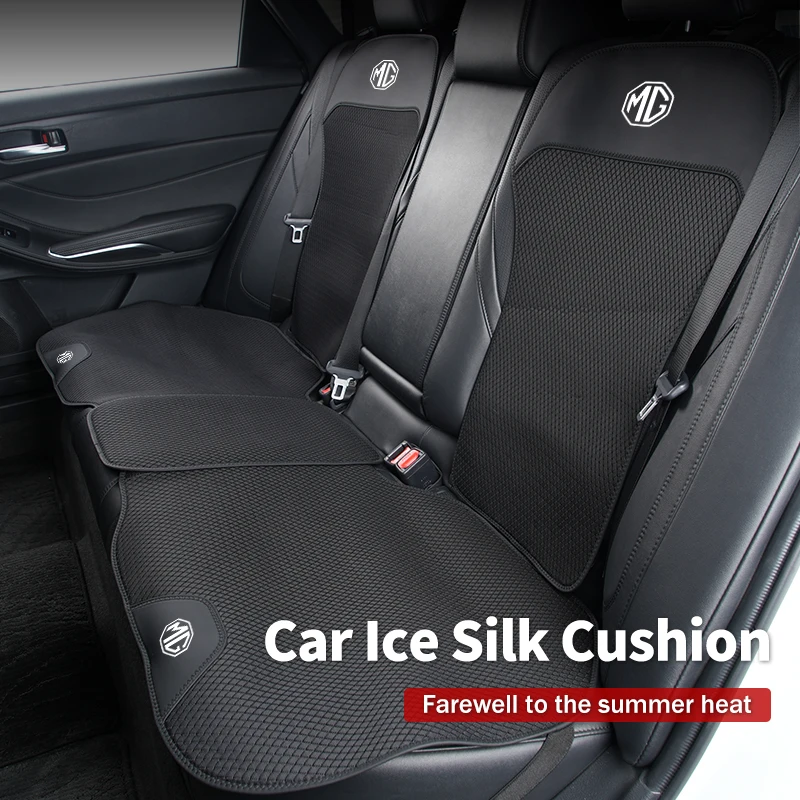 Car Ice Silk Seat Cushion Backrest Seat Cover Waist Pad Accessories For Morris Garages MG 3 5 6 7 HS ZS GS Hector TF GT ZR RX5