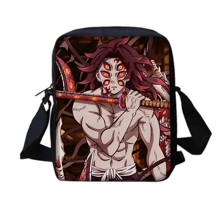 Japan Anime Demon Slayer Boy Girls Printed Shoulder Messenger Bag Child Casual Handbag Men Women Phone Bag Shopping Bag