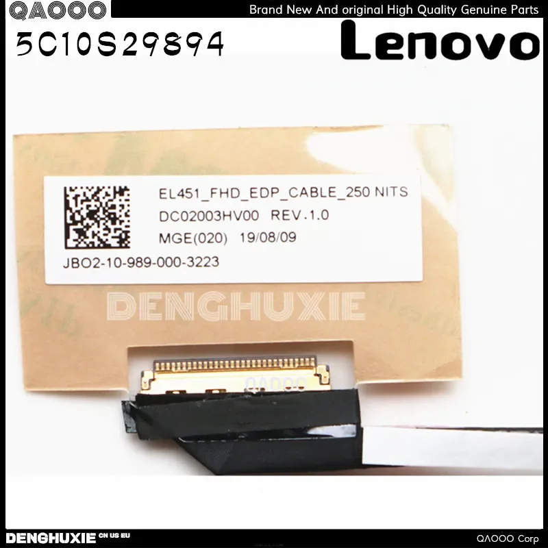 5C10S29894  EL451 FHD DC02003HV00 EDP CABLE FOR LENOVO S540-14IWL Laptop (ideapad) - Type 81ND LCD LVDS CABLE