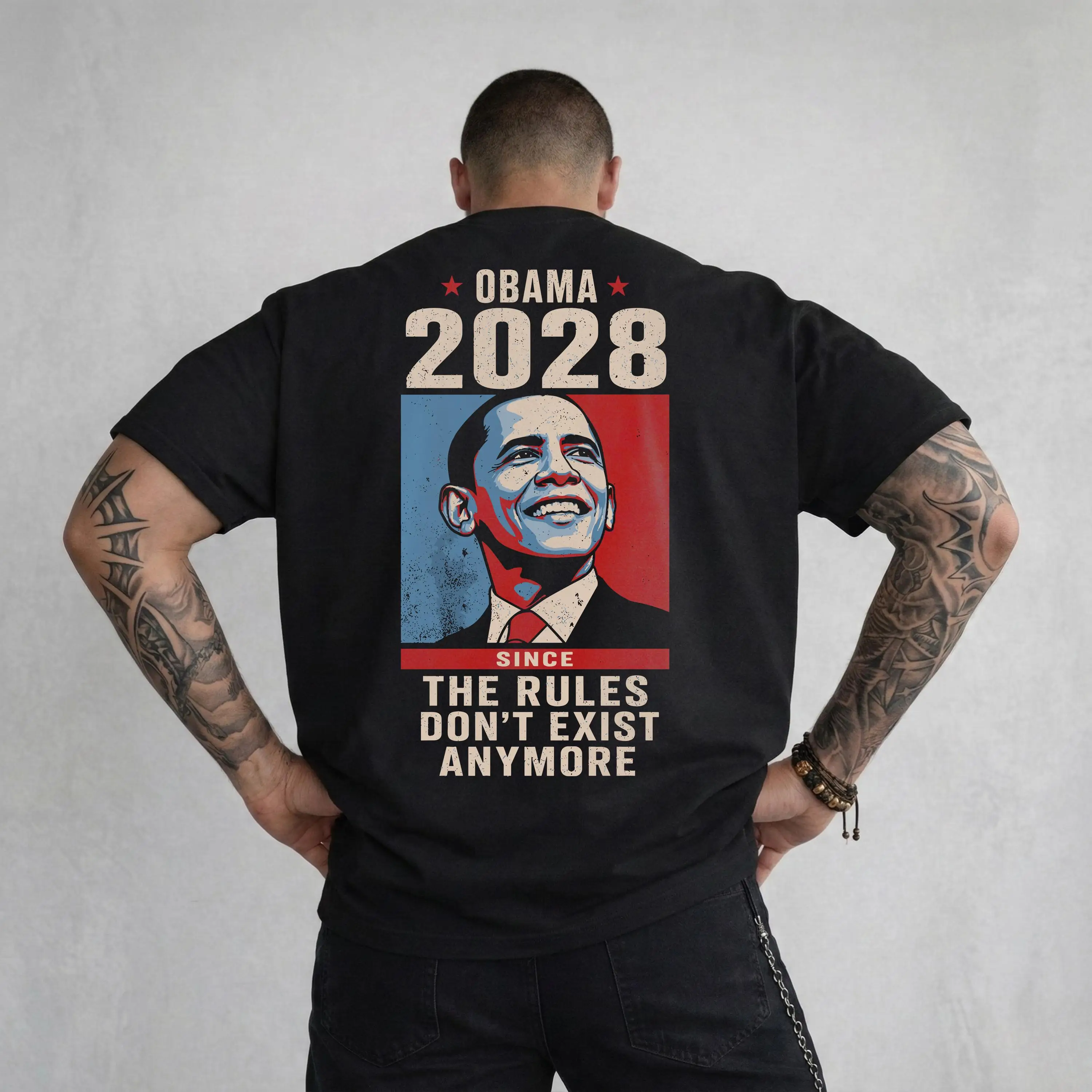 Obama 2028 Since Rules Don't Exist Anymore T-Shirt, Liberal Humor Gift for Progressive Democrat