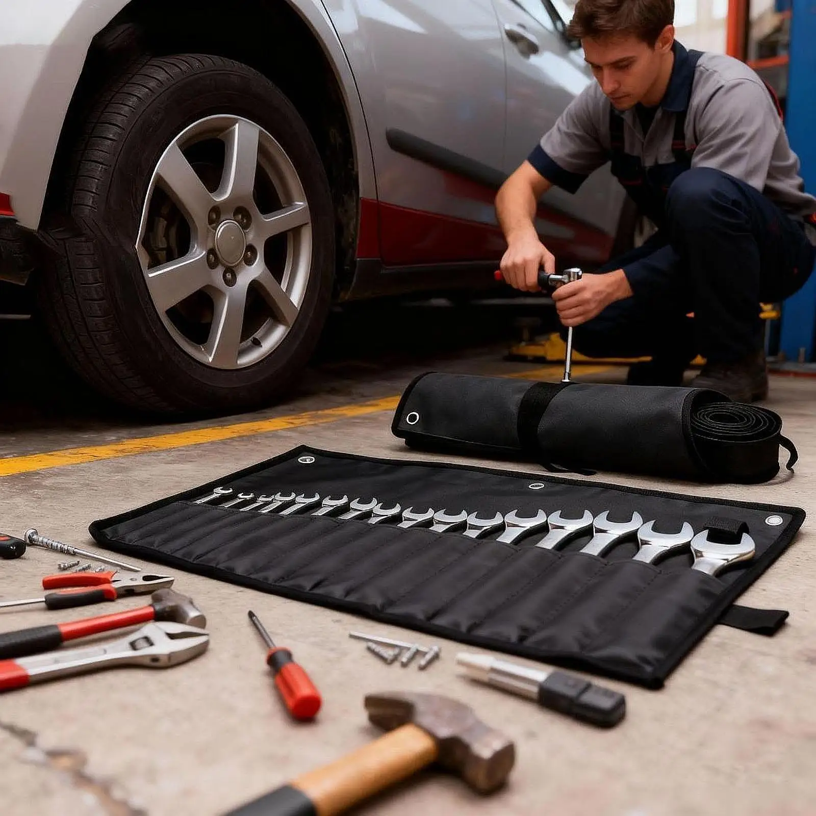 

Органайзер для инструментов из ткани Оксфорд, портативная сумка-чехол, водонепроницаемый органайзер для гаечных ключей