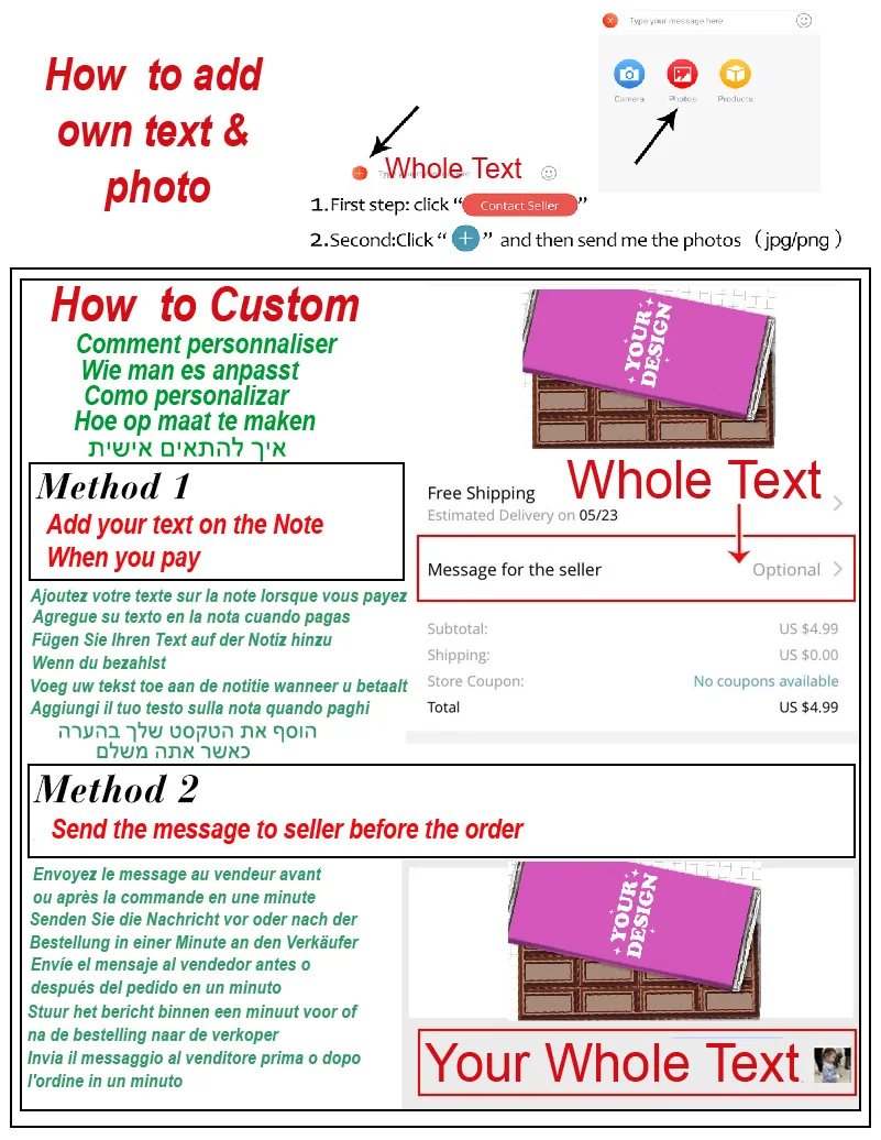 Custom Chocolate Bar Wrappers Stickers Your Own Design Any Image Artwork Company Logo Any Theme Personalized Party Favor Labels - view 2