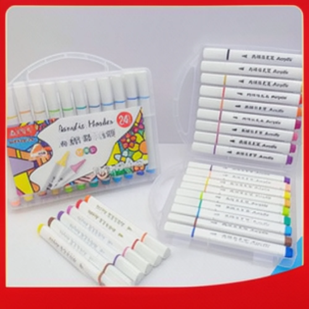 Acrylic Paint Marker Pens Set For For Xiaoyuer Double Head Brush Pen For Sketching Illustration Hand Lettering Craft Drawing Art