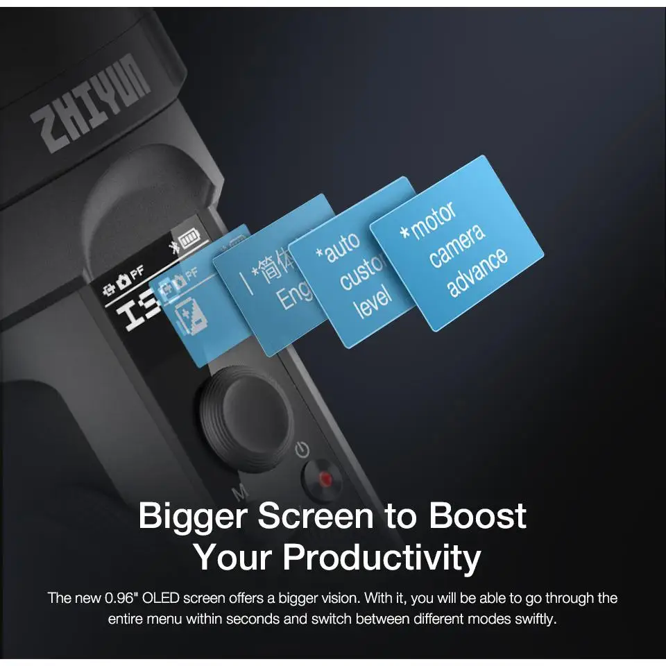 Zhiyun Crane2S Crane 2S 3-Achsen-Hand-Gimbal-Stabilisator für DSLR und spiegellose Kamera, kompatibel mit Sony Panasonic LUMIX Nikon