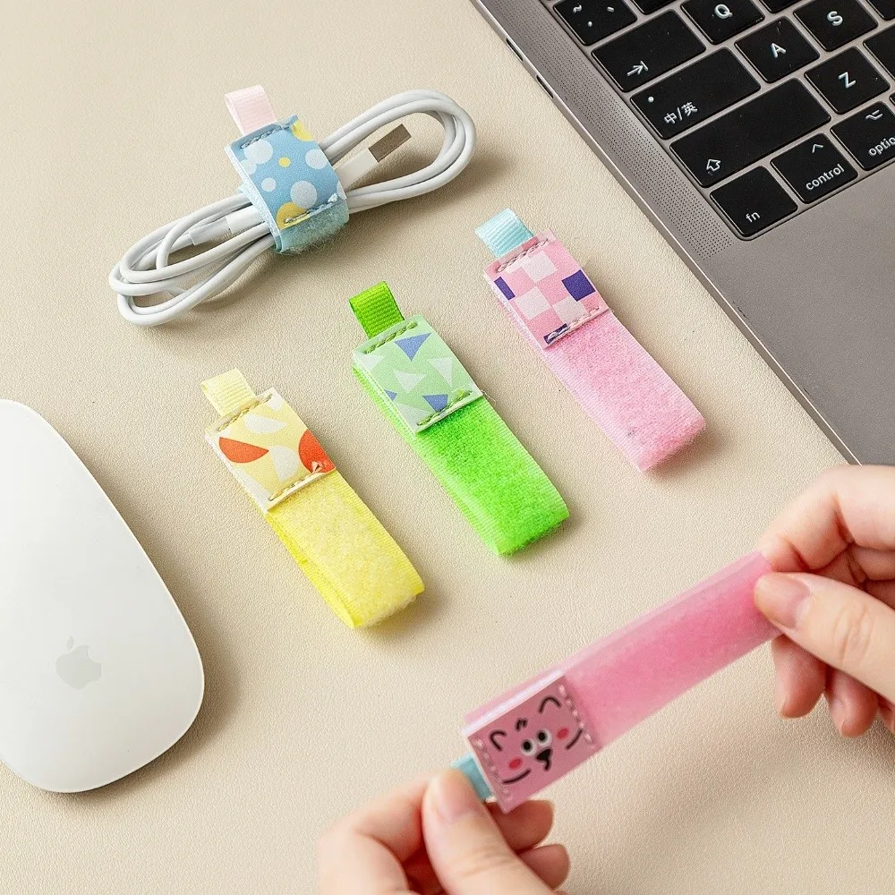 New Cartoon Data Cable Storage Tie Multi-function Portable Cable Organizer Earphone Computer Cable Strap Travel Cable Winder