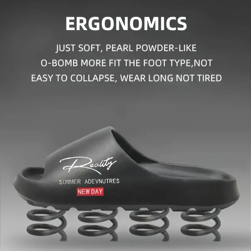 Men's High-End Summer Slippers with a Soft, Comfortable Feel, Trendy Indoor and Outdoor Casual Fashion Slippers for Men