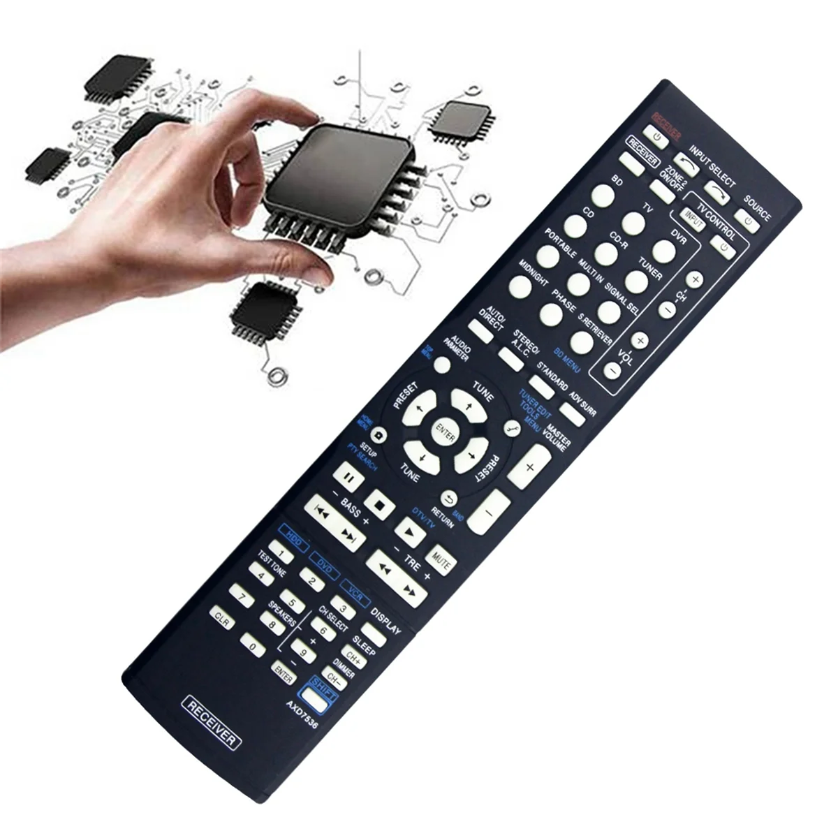 Replace Axd7536 Remote Control for Pioneer Av Receiver Axd7517 Axd7621 Axd7501 Vsx-524-K Axd7536