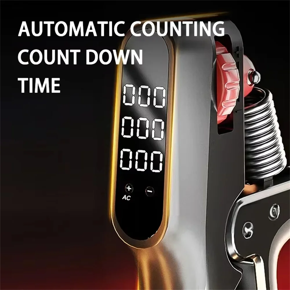 مقوي قبضة اليد القابل للتعديل 5-100 كجم - عداد تلقائي، زنبرك فولاذي قابل لإعادة الشحن عبر USB لمنشئ قوة الساعد والمعصم #3