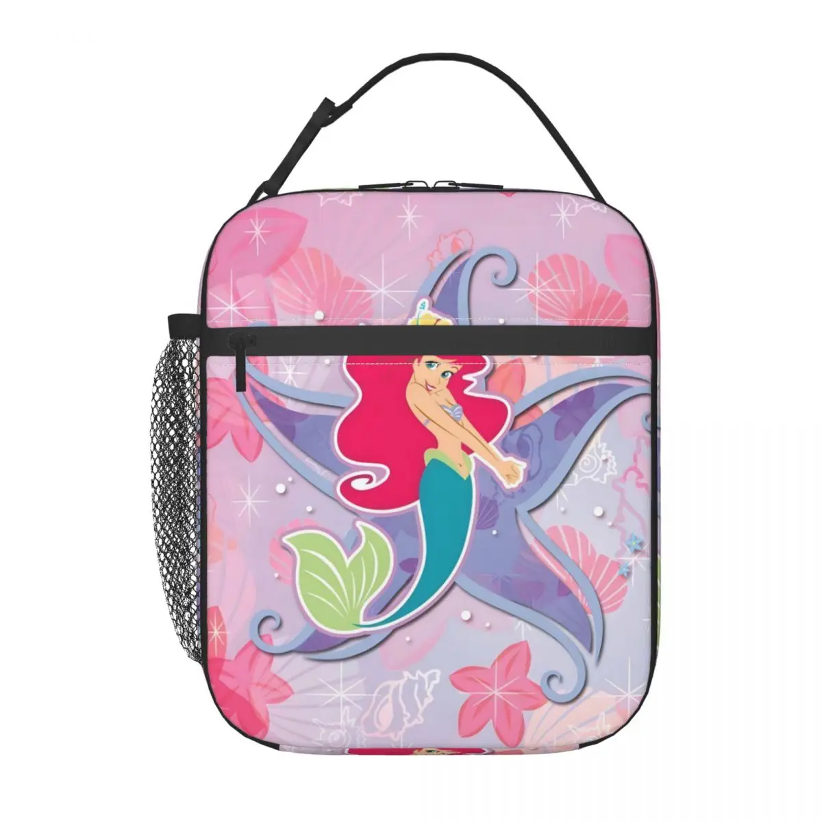 

Custom The Little Mermaid Anime Cute Thermal Insulated Lunch Bag Women Portable Lunch Box for School Storage Food Tote Bags