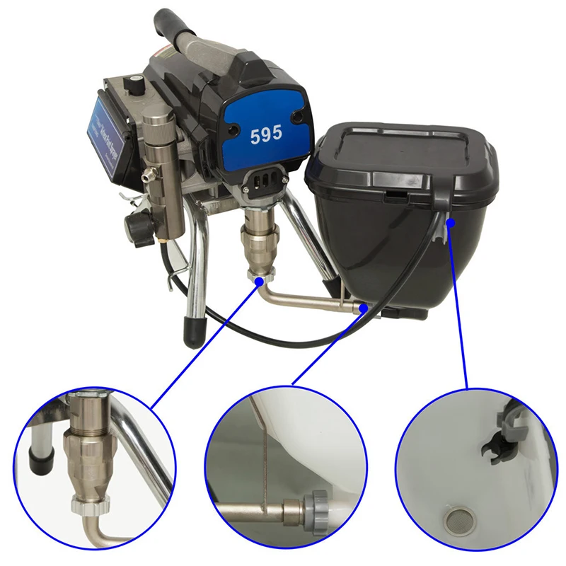 Trémie de machine de pulvérisation domestique sans air, adaptée à la petite machine électrique, 6L