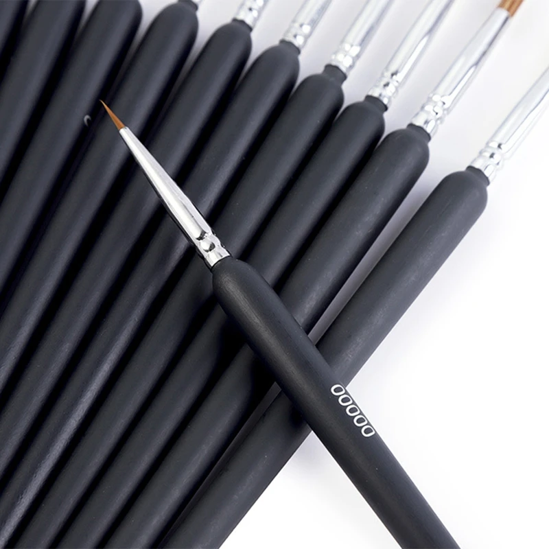 Set di pennelli per dettagli da 11 pezzi pennelli in miniatura pennelli per artisti per dettagli fini e pittura artistica