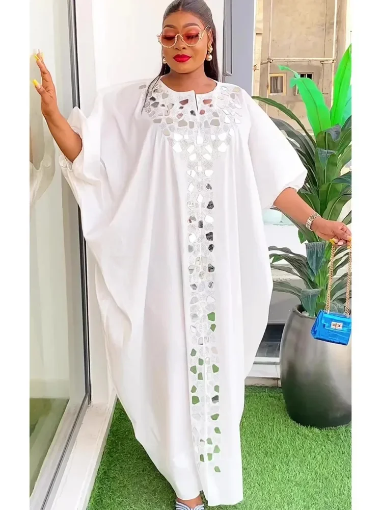 Abayas para mulheres dubai africano muçulmano moda vestido caftan marocain vestidos de festa à noite cetim boubou robe djellaba femme 2024