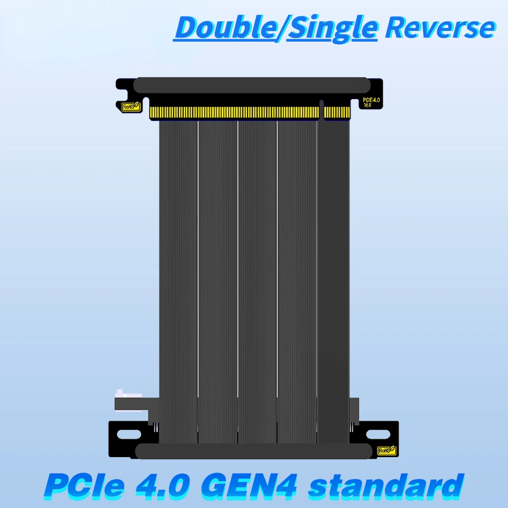 

2024 Новый GEN4 PCI-E 4,0 16X двойной Реверсивный удлинитель видеокарты для ITX A4 K39 K55 Mini Чехол полная скорость 175 мм 185 мм 200 мм