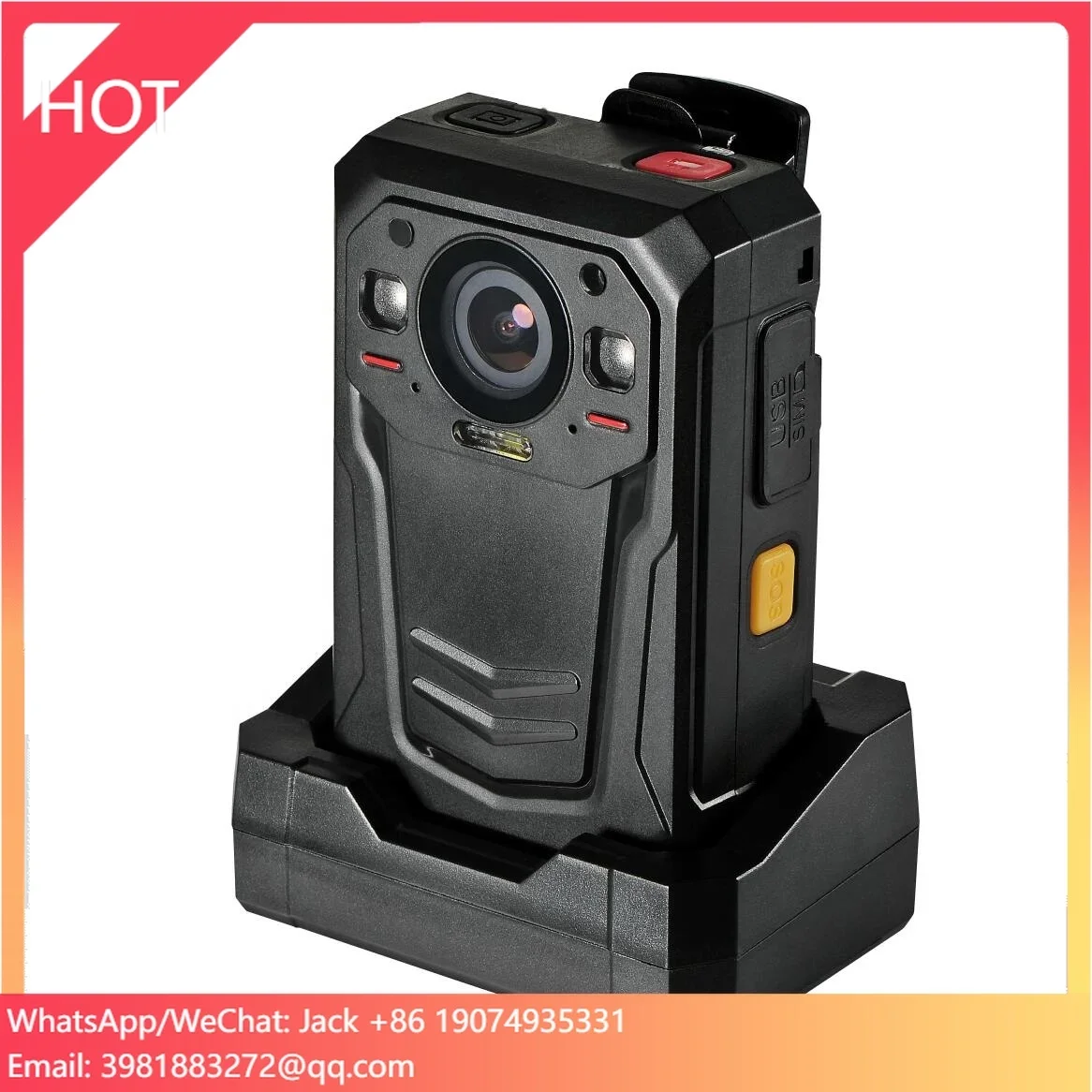 Night Vision High Quality Worker Safety Video Recorder Encrypted Security Body Camera For Protection Of Security Personnel