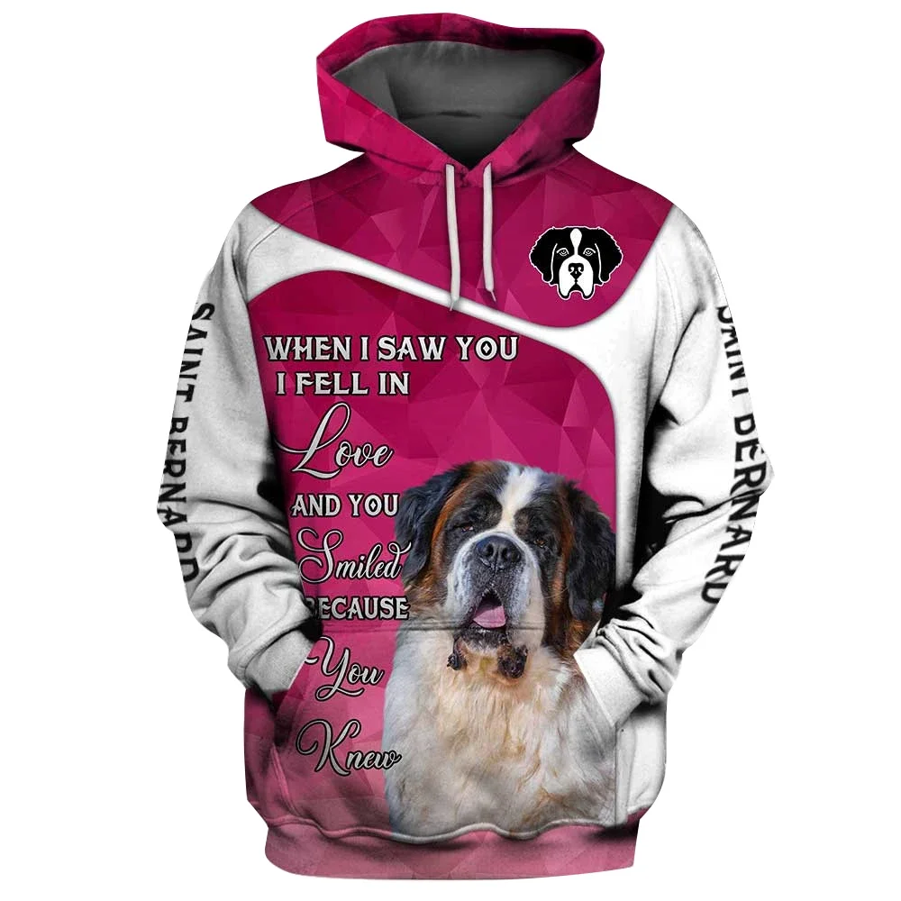 HX تشاو تشاو هوديس ثلاثية الأبعاد جرافيك سقطت في الحب الحيوانات هوديس الحيوانات الأليفة الكلب جيب البلوفرات بلوزات الرجال الملابس