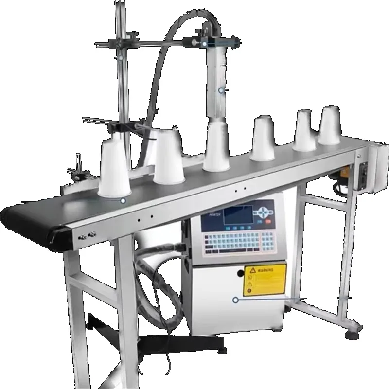 آلة نفث الحبر للطابعة السفلية لزجاجة المشروبات عبر الإنترنت لفترة الإنتاج طباعة ملصقات خطوط الأنابيب الأكثر مبيعًا