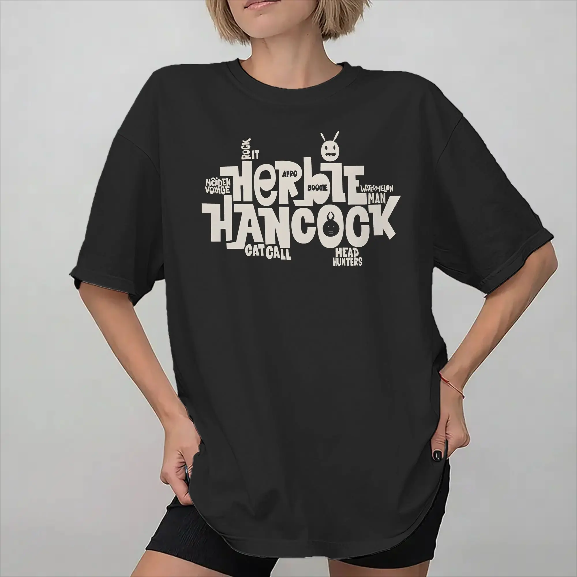 Fashion Herbie Hancock - Master of Funk and Jazz T Shirt For Unisex  100% Cotton Tee Shirt Short Sleeve Clothes