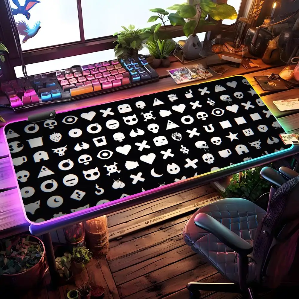 

Коврик для мыши Love-death-and-robots, игровой коврик для мыши RGB, настольный коврик HD Gamer, большой светодиодный светильник, коврики для мыши XXL