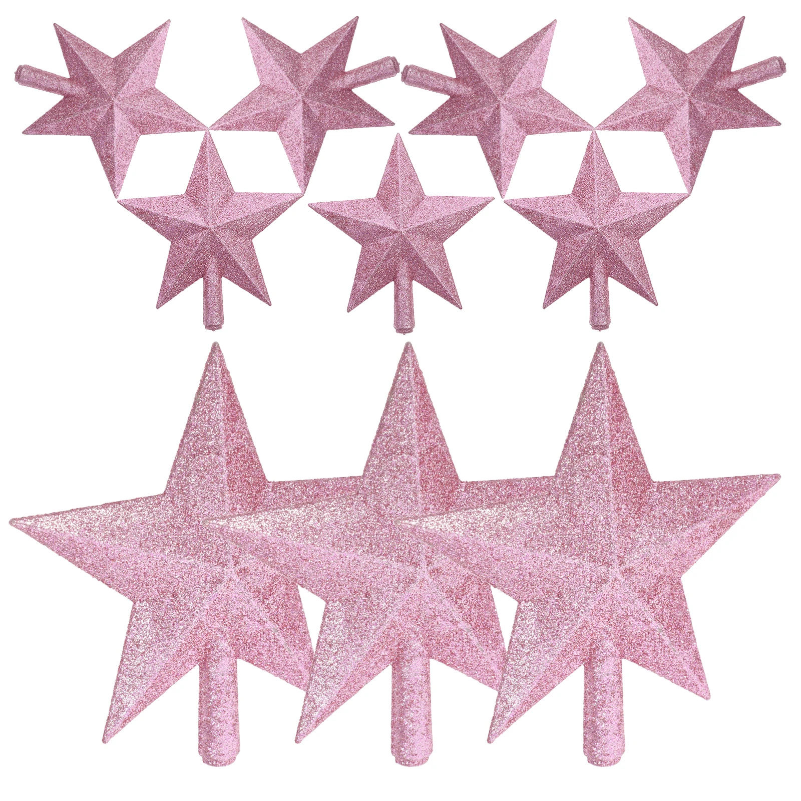 

10 Pcs Christmas Tree Star Topper Star Shape Pvc Tree Top Decoration Christmas Star Decor Sparkling Xmas Tree Ornament