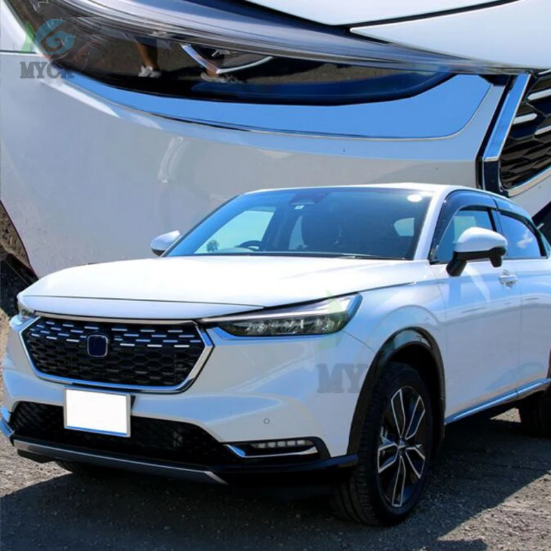 

2 шт., хромированная передняя фара из АБС-пластика, крышка лампы, подходит для Honda HR-V HRV VEZEL 2021 2022