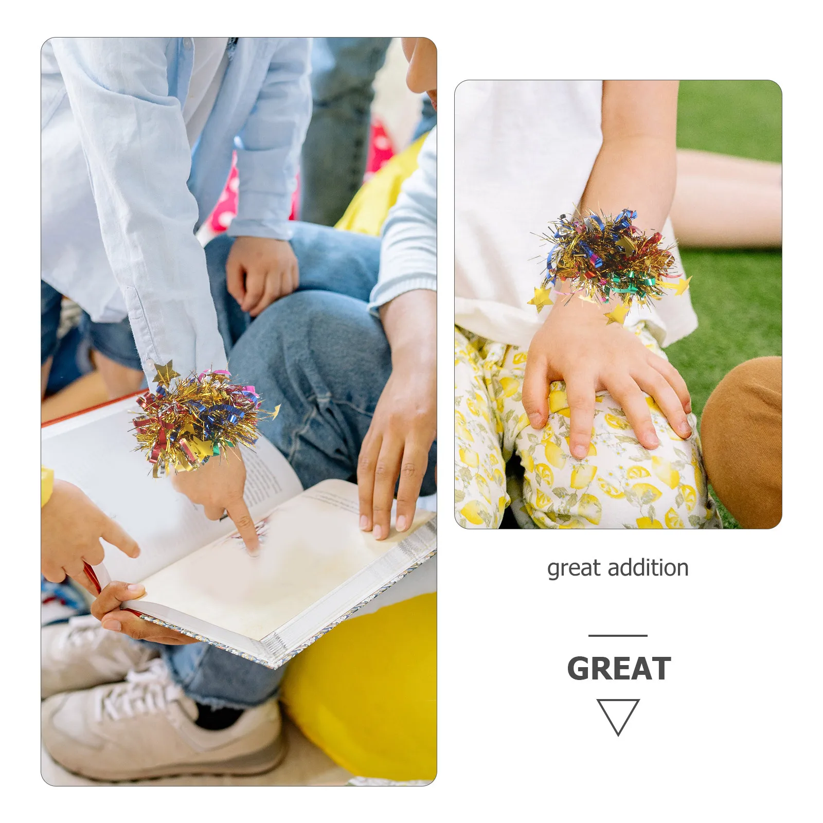 

6Pcs Children's Hand Flowers Compact Cheerleading Pom Poms Non-Fall Durable Cheering Props for Dance Sports Teams